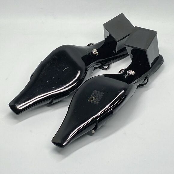 Versace Medusa Buckle Leather Slingback Pumps size 41 - Picture 13 of 15